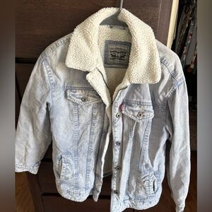 Levi's Women’s Light Blue Sherpa Denim Jacket